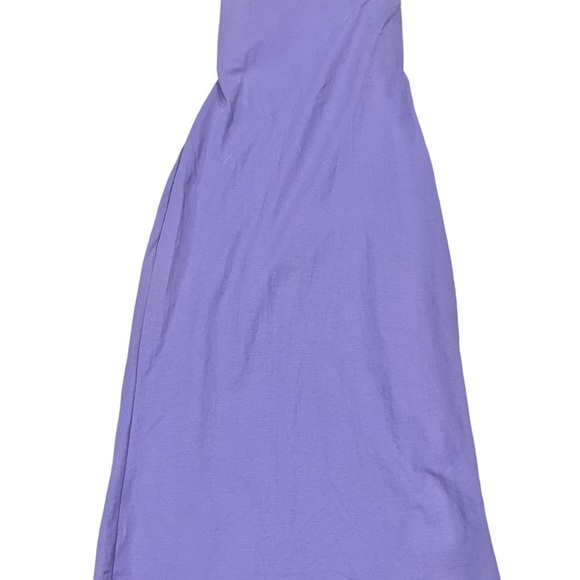 Zara Midi Length Strappy Back Drape Neck Purple Dress Back Tie Date Night Size M - Picture 9 of 12